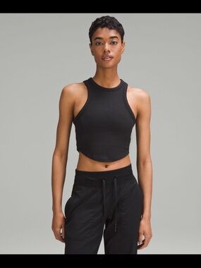 Lululemon Hold Tight Microrib Racerback Tank - Black and White